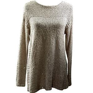 Chico's cream shimmer sweater, neutral, elegant, layering, effortless, soft glam